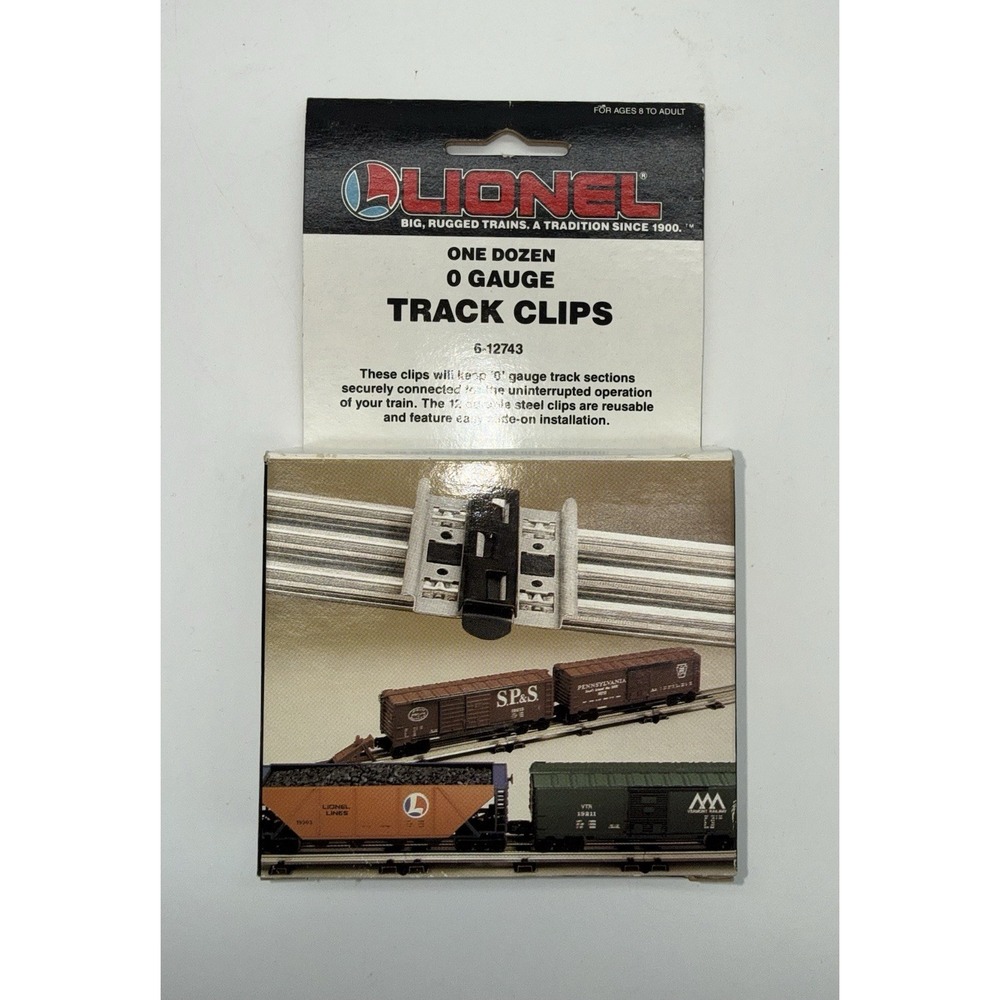 LIONEL O Gauge One Dozen Track Clips #6-12743 - Train Railroad NEW in Box
